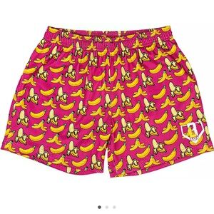 Baseball Lifestyle 101 Banana Print Pink Shorts